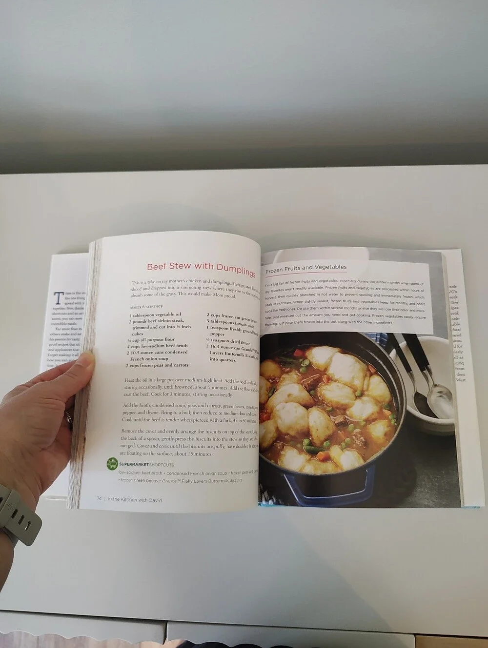 In the Kitchen with David Comfort Food Shortcuts Hardcover Cookbook